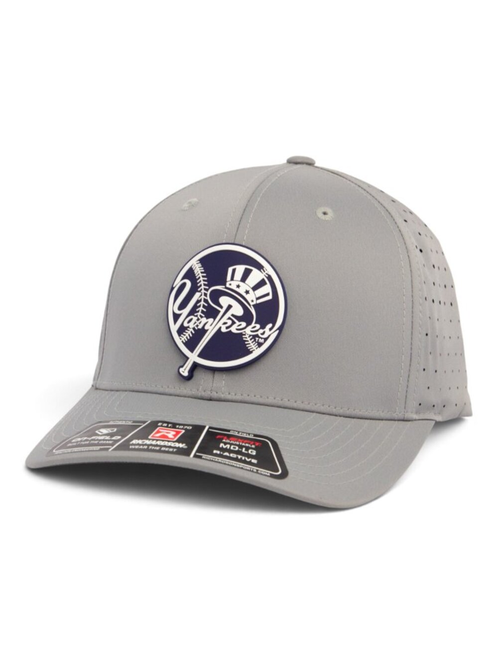 New York Yankees Navy 3D Laser Perf R-Flex Cap- Grey